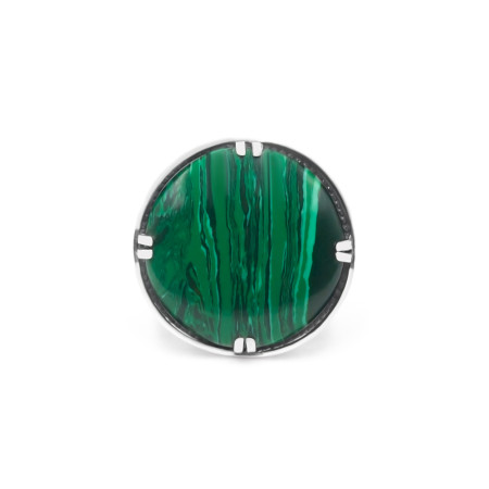 Кольцо серебряное с малахитом 1157