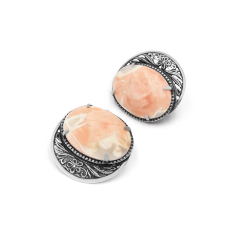 Сережки срібні з яшмою 2579