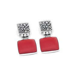 Сережки срібні з коралом 2706