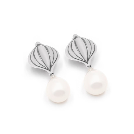 Сережки срібні з перлами 2994