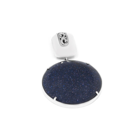 Підвіска срібна з авантюрином 3662