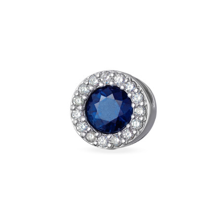 Подвеска золотая с сапфиром и бриллиантами 3П248Спб