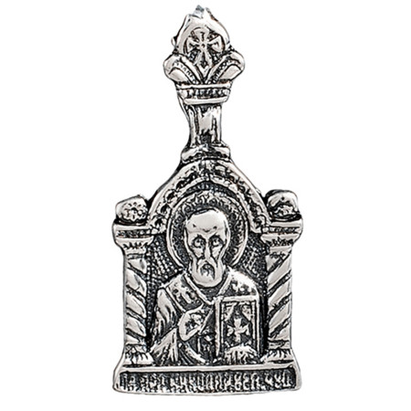 Ладанка серебряная «Св. Николай Чудотворец» 2ЛЛ012