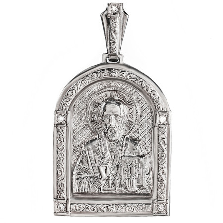 Ладанка серебряная «Св. Николай Чудотворец» 2ЛЛ025