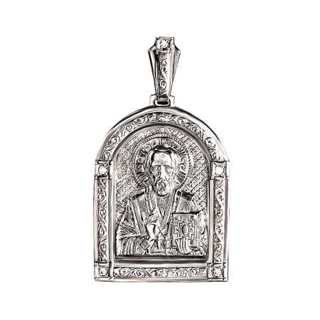 Ладанка серебряная «Св. Николай Чудотворец» 2ЛЛ025ч
