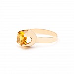 Кольцо золотое с цитрином К075Ц