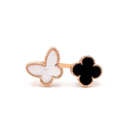 Каблучка золота з оніксом та перламутром К199ОП