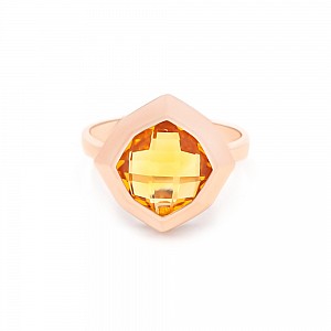 Каблучка золота з цитрином 1К434Ц