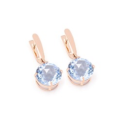 Сережки золоті з кварцом Аква 1С068КА