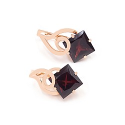 Сережки золоті з гранатом 1С110Г