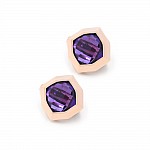Сережки золоті з аметистом 1С435Ам