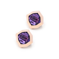 Сережки золоті з аметистом 1С435Ам