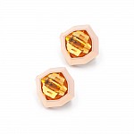 Серьги золотые с цитрином 1С435Ц