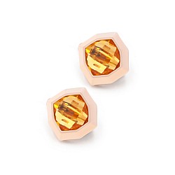Серьги золотые с цитрином 1С435Ц