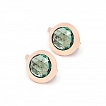 Серьги золотые с зеленым кварцем 1С439КЗ