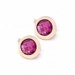 Серьги золотые с рубином 1С439Р