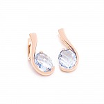 Сережки золоті з кварцом Аква 1С443КА