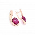 Сережки золоті з рубіном 1С443Р