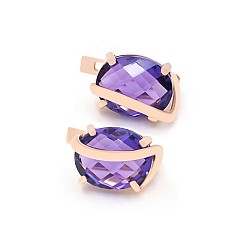 Сережки золоті з аметистом 1С551Ам