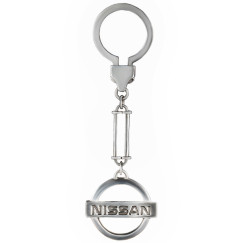 Брелок срібний з логотипом NISSAN 2Бр002
