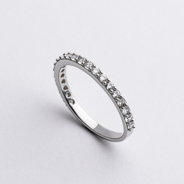 Кольцо серебряное Дорожка с фианитами 32