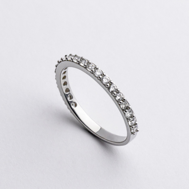 Кольцо серебряное Дорожка с фианитами 32