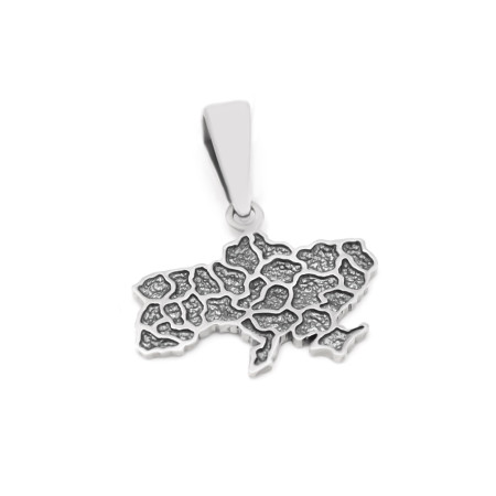 Підвіска срібна Карта України з областями 2поПі31/3