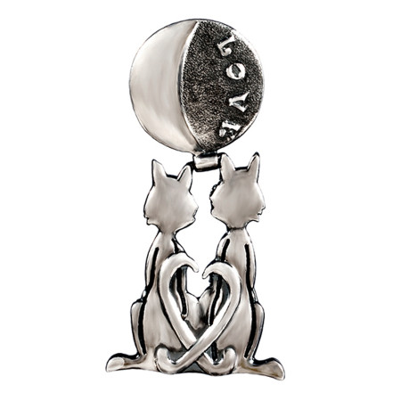 Підвіска срібна Два кота 2П017ч