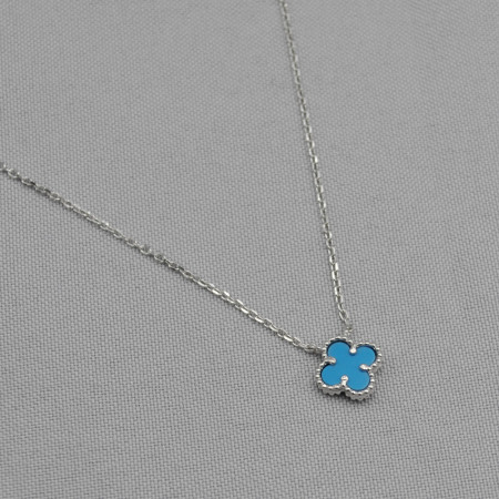 Колье серебряное с бирюзой 2ЛВК22/1б