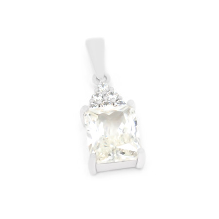 Підвіска срібна з фіанітами 2ПЦ24/31ш