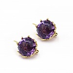 Серьги золотые с аметистом с2-477Ам