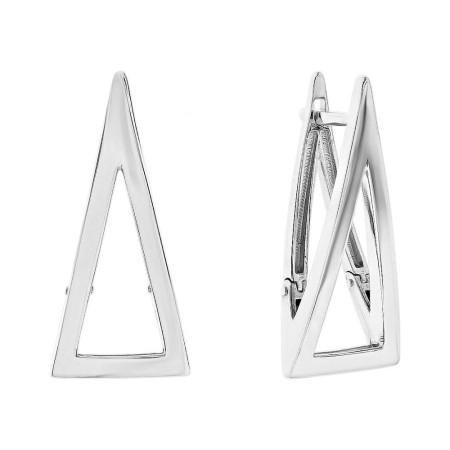 Серьги из белого золота Геометрия 3с229/00б