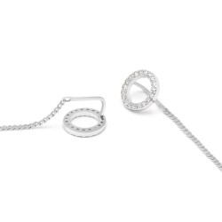 Серьги-протяжки серебряные с фианитами Круги 1058р