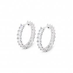 Серьги-конго серебряные с фианитами 1300р