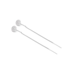 Сережки-протяжки срібні з фіанітами 949р