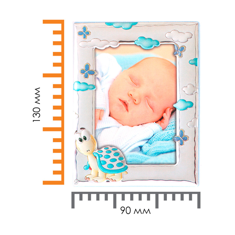 Дитяча срібна рамка для фото  4S120-1C 9*13 см