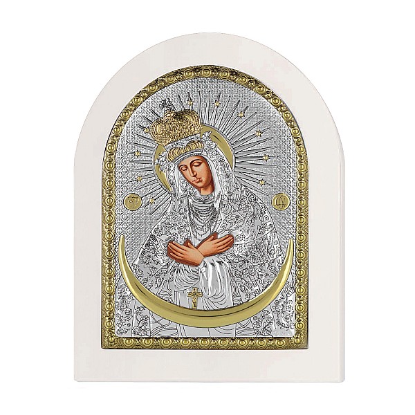 Ікона Матір Божа Остробрамська 4E1116/WH-DX 10*14 см
