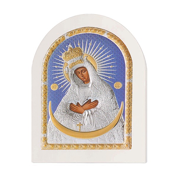 Ікона Матір Божа Остробрамська 4E1116/WH-BXB 15*21 см