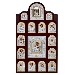 Іконостас з 16 святих ікон 4E1361X 46*97 см