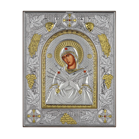 Ікона Матір Божа Семистрільна 4E3714BX 13,5*17,5 см