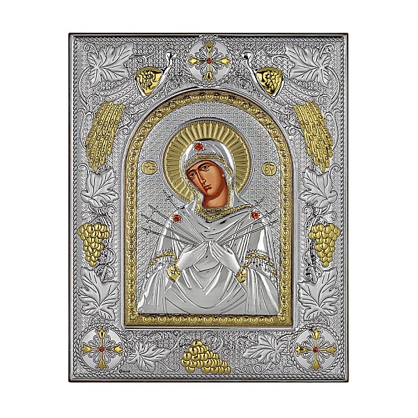 Ікона Матір Божа Семистрільна 4E3714VX 26*32,5 см