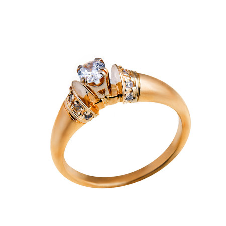 Кольцо золотое c фианитом 1К004