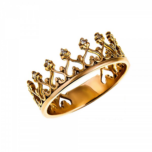 Кольцо золотое Корона 1К021