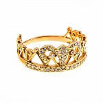 Кольцо золотое Корона 1К022
