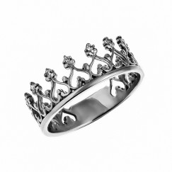 Кольцо серебряное Корона 2К021