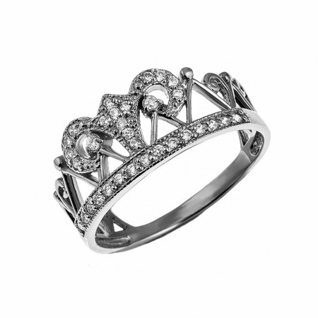 Кольцо серебряное Корона 2К022