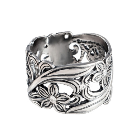 Кольцо серебряное с фианитами 2К105