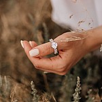 Кольцо серебряное с фианитами 2ККД23/26