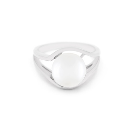 Каблучка срібна з перлиною 2КЖ24/22