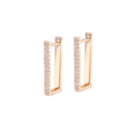 Серьги золотые с фианитами 214151